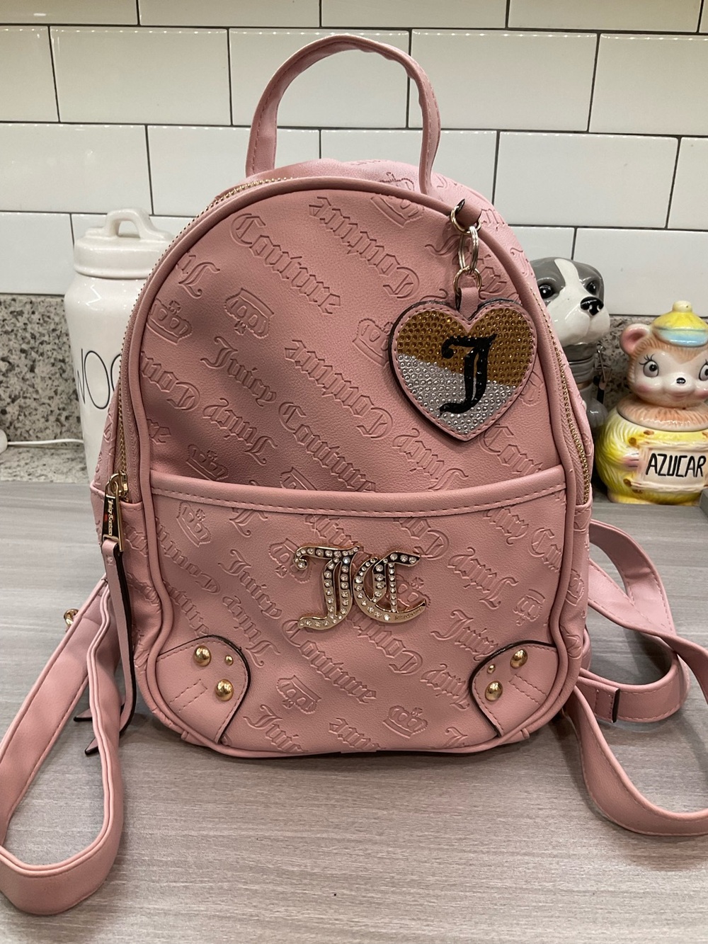 JUICY COUTURE PINK SOFT SYNTHETIC LEATHER BACKPACK